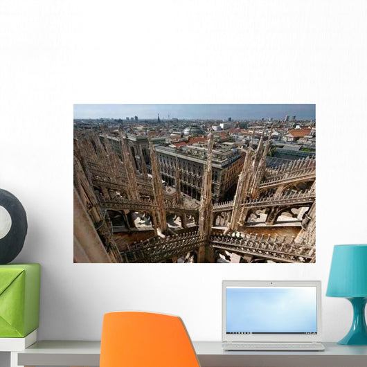 Over Milan From Duomo Wall Decal