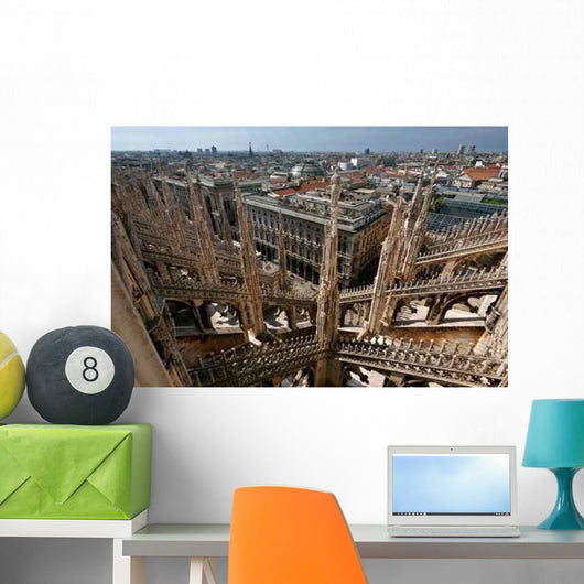Over Milan From Duomo Wall Decal