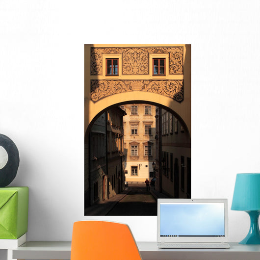 Quiet Historic Street Prague Wall Decal