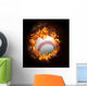 Baseball Fire Wall Decal