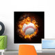 Baseball Fire Wall Decal