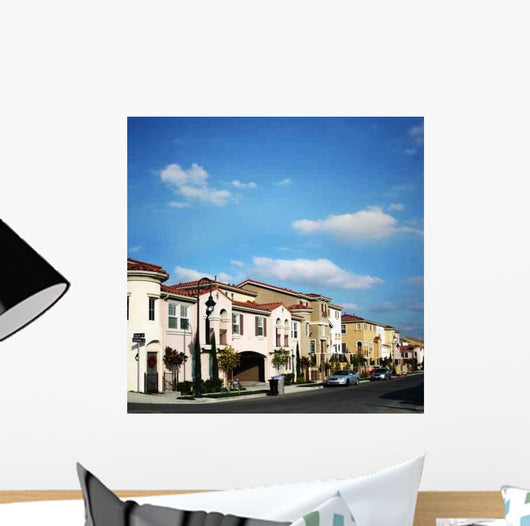 Modern Houses And Sky Wall Decal