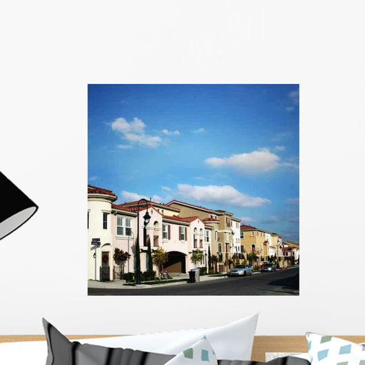 Modern Houses And Sky Wall Decal