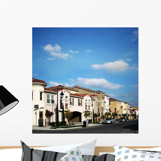 Modern Houses And Sky Wall Decal
