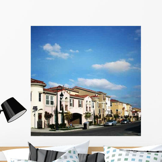 Modern Houses And Sky Wall Decal
