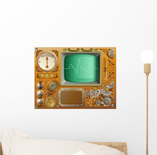Industrial Steampunk Media Player Wall Decal