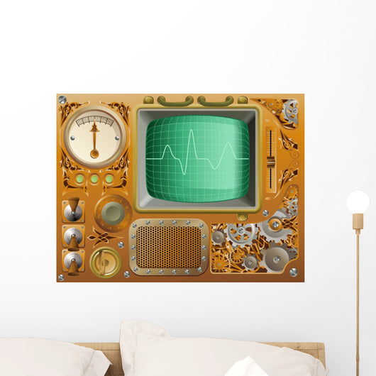 Industrial Steampunk Media Player Wall Decal