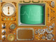 Industrial Steampunk Media Player Wall Decal