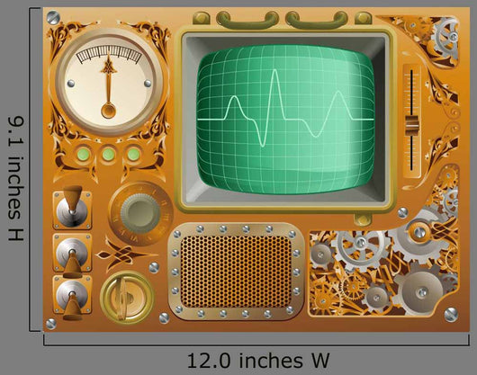 Industrial Steampunk Media Player Wall Decal