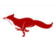 Running Fox Icon Wall Decal