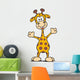 Happy Cartoon Giraffe Wall Decal