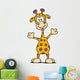 Happy Cartoon Giraffe Wall Decal