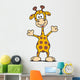 Happy Cartoon Giraffe Wall Decal