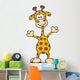 Happy Cartoon Giraffe Wall Decal