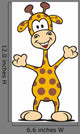 Happy Cartoon Giraffe Wall Decal