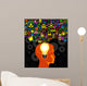 Child Head With Symbols Wall Decal