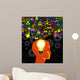Child Head With Symbols Wall Decal