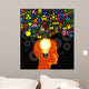 Child Head With Symbols Wall Decal