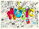 Music Doodle Wall Decal