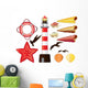 Sea Card Elements Wall Decal