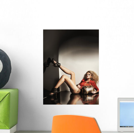 Cute Blondie High Heels Wall Decal