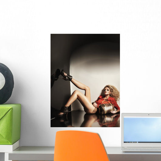Cute Blondie High Heels Wall Decal