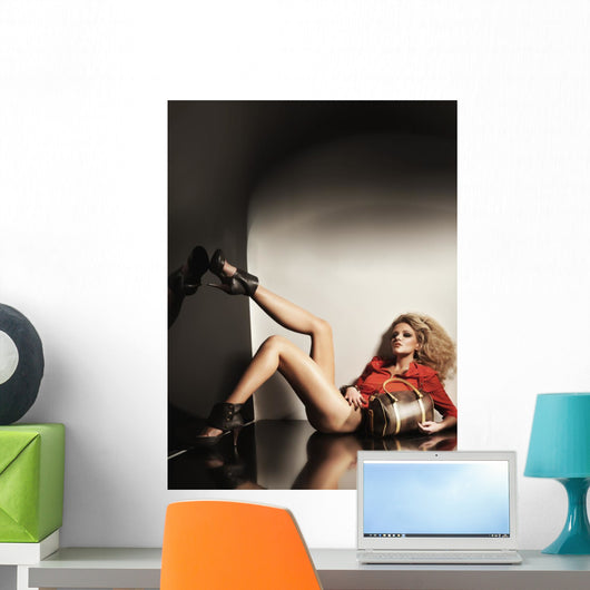 Cute Blondie High Heels Wall Decal