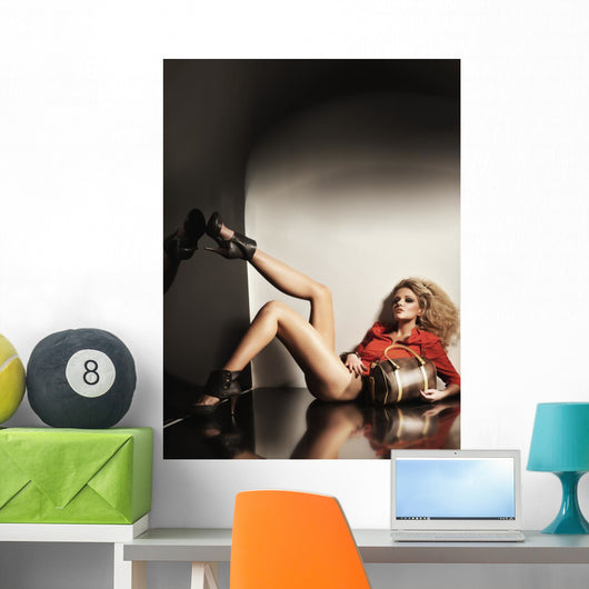 Cute Blondie High Heels Wall Decal