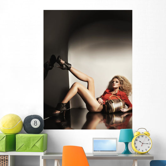 Cute Blondie High Heels Wall Decal
