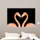 Loving Pink Flamingos Wall Decal