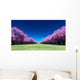 Row of Cherry Blossoms Wall Decal