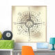 Compass Rose Form Stamp Wall Decal