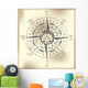Compass Rose Form Stamp Wall Decal