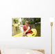 Canoeing Girl With Down Wall Decal