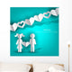 White Paper Man And Woman Wall Decal
