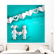 White Paper Man And Woman Wall Decal