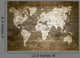 Grunge Wood World Map Wall Decal