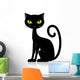 Cartoon Black Cat Wall Decal