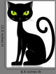 Cartoon Black Cat Wall Decal