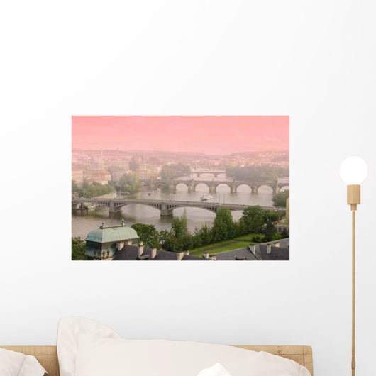 Aerial Bridges Prague Wall Decal