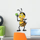 Cartoon Bee With Money Wall Decal