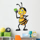Cartoon Bee With Money Wall Decal