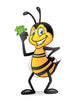 Cartoon Bee With Money Wall Decal