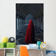 Woman Red Cloak Walking Wall Decal