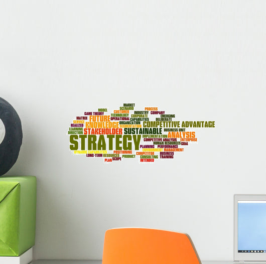 Strategy Word Cloud Colors Wall Decal