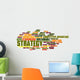 Strategy Word Cloud Colors Wall Decal