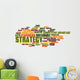 Strategy Word Cloud Colors Wall Decal
