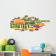 Strategy Word Cloud Colors Wall Decal