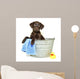 Lab Puppy Getting Bath Wall Decal
