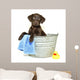 Lab Puppy Getting Bath Wall Decal